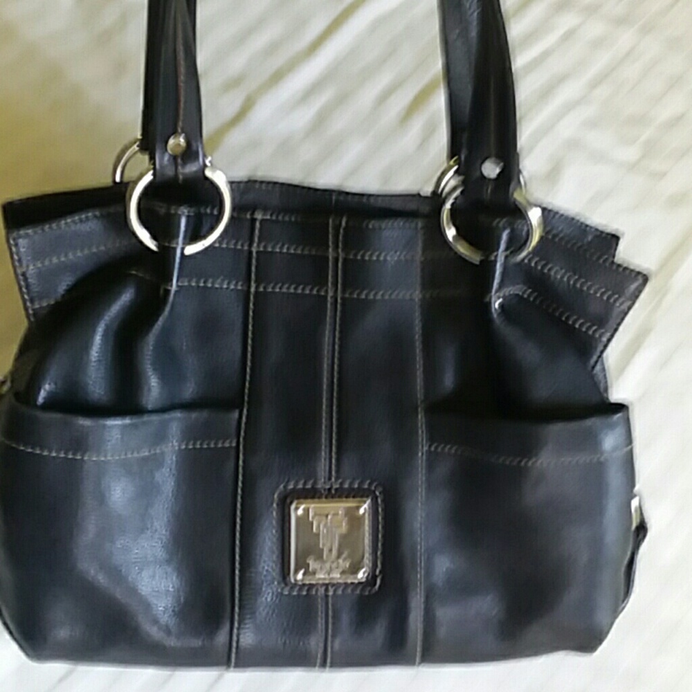 Tignanello black leather purse